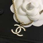 CHANEL necklace snake shaped scale chain cc smooth surface